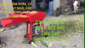 Máy băm cỏ voi lô cuốn cho trang trại động cơ 3kw