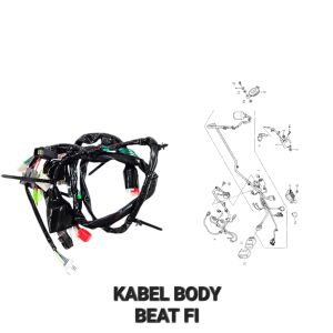 Kabel Body Beat Fi - Cable Cabel Tali Seling Harness Wire Body Bodi Utama Set Komplit Lengkap Honda Beat Fi Stater Kasar K25 2012 - 2014