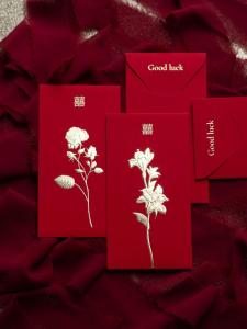 Original Li Qingyun Wedding Red Envelope with Lucky Characters Thousand Yuan Million Dollar Gift Money Bag for Marriage Celebration