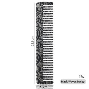 New 1/2PCS Portable Barber Steel Combs Carving Pattern Beard Combs For Men Mustache Care Haircut Tools Salon Hair Styling Comb
