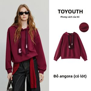 Toyouth | Áo Hoodie Phong Cách Học Đường Thêu Mèo Dễ Thương