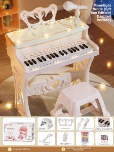 Childrens Beginner Multifunctional Electric Piano with Microphone