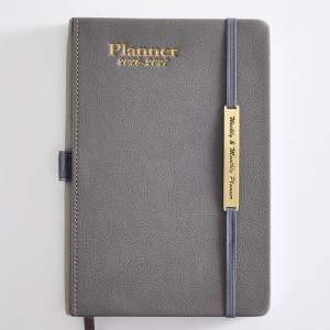 【SG Instcok】Year 2026 18month A5 Planner Notebook Hard Cover PU Leather Daily Weekly Schedule Record Book