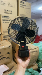 Quạt Tích Điện Lồng Sắt Không Xoay Dùng Pin Rời 10Cell