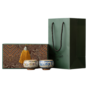 XIYUANJI | Hộp Quà Đôi Tách Sứ Ruyao