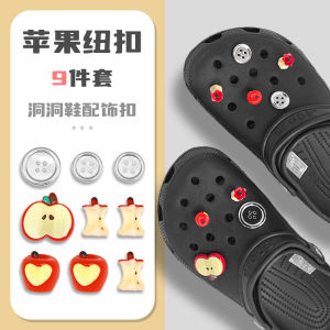 Fit Crocs Hole Shoes Red Apple Shoe Ornament Accessories Zhibi Star Carlochi DIY Shoe Buckle Accessories Decorative Buckle Women