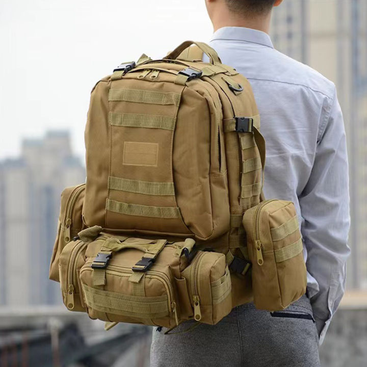 วิธีใช้งาน python ผ่าน... 🔥ส่งด่วน24ชม.🔥ความจุขนาดใหญ่ 50L/40/10L Outdoor Tactical Backpack ...