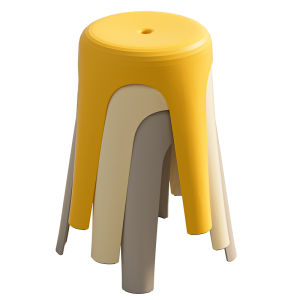 Citylong | Soft and Thick Stacking Plastic Round Stool