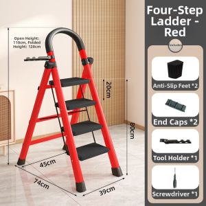 Multi-Purpose Extendable Thickened Portable Step Ladder