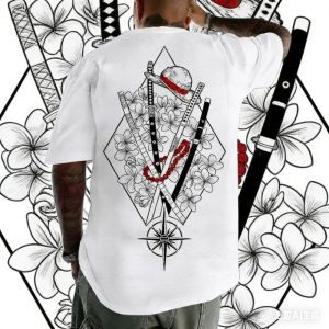 Bandai | 2026 One Piece Luffy Printed Cotton Short-sleeved American Loose Mens and Womens Summer Breathable Sport Round-neck T-shirt