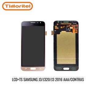 LCD SAMSUNG J3 2016 / SAMSUNG J320 KONTRAS BLACK WHITE GOLD