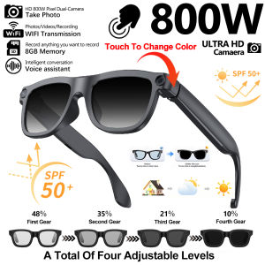 Recording While Translating AI Smart Glasses 4K Camera Stabilization 8MP Smart Glasses Wifi Wireless Transmission Sunglasses
