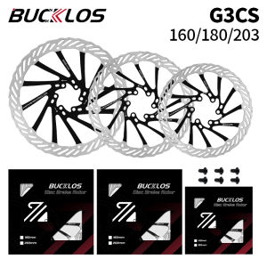 BUCKLOS 1pc/2pcs Rotor Disc Ultralight CNC Rotor 160mm 180mm 203mm G3 High-strength Stainless Steel Rotors with Boxed Bicycle Accessories