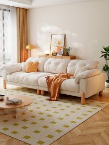 Elegant and Soft Living Room Fabric Sofa Suitable for Small Spaces