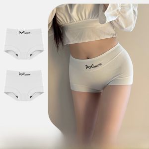 MiiOW | Quần an toàn bằng cotton Pure Cat People cạp cao chống trượt cho nữ Quần lót ngắn quần short Quần lót tam giác phẳng Bộ đồ hai mảnh