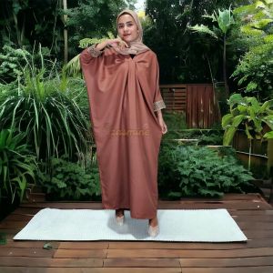 Baju Kaftan Wanita Mewah elegan remaja terbaru List Renda Premium Plain All Size 50-95kg
