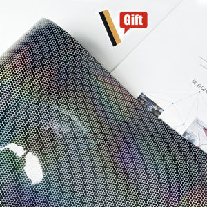 Fog Tail Light Lamp Stickers Car Laser Honeycomb Headlights Taillight Lamp Vinyl Wrap Automobile Headlight Tint Waterproof Films