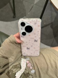 Cute Cat Cartoon Silicone Phone Case Full Cover Protection for Huawei Pura70 pro P70 Pro+ Female Version Anti-Fall Durable