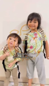 Day One 🍃Cute Toy Bag Soft Cute Toddler Backpack with Detachable Beg Mainan Comel Kanak-Kanak