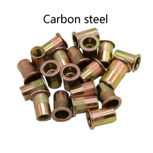 20pcs/lot Flat Head Rivet Nuts Stainless Steel Aluminum Carbon Steel Hollow Screws Insert Rivnut For M3 M4 M5 M6 M8 M10 M12