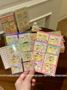 Popcornbobby Sticker Dán Nhật Ký Thiết Kế Ban Đầu Mùa Hè 2024 Đồ Dùng Văn Phòng Phẩm Đa Năng Cho Người Yêu Chó Và Gấu