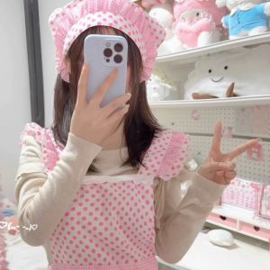 Váy Bếp Lolita Dễ Thương Mềm Mại Dễ Thương Đa Năng Cho Bé Gái Váy Bếp Polyester Chống Thấm Nước Mùa Hè 2023 Váy Bếp Hoạt Hình