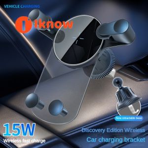 Tôi biết 15W không dây nhanh chóng sạc xe hơi giá để điện thoại-Clip có thể điều chỉnh-on gắn trên xe hơi với cơ sở có thể thu vào cho liền mạch điện thoại thông minh sạc và hỗ trợ