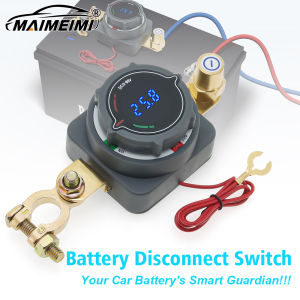 Upgrade 300A Battery Disconnect Switch with Voltmete Switch 12-48V Power Master Isolator Cut/Shut Off Switch DC5-80V for all car