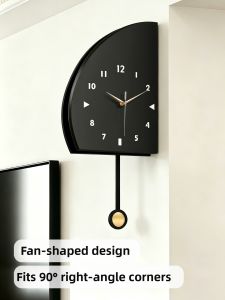 ARTPIONEER | Easy Mounting Silent Wall Corner Clock with Pendulum and Dual Faces