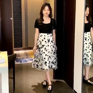 ชุดเกาหลี เดรสไซส์ใหญ่ ชุดคลูมท้อง เดรสคอเหลี่ยม ชูดราตรี กระโปรงทรง เดรสแฟชั่น ชูดวินเทจ เดรสลายดอกไม้ ชูดเดรสออกงาน เดรสยาว