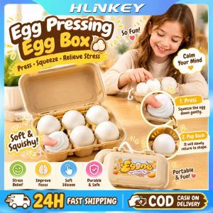 HLINKEY Egone Light Up Egg Carton Fidget Toy 9.5x7x6cm Soft Squeeze Stress Relief Keychain Funny Simulation Egg Box Desk Toy Gift For Kids Adults