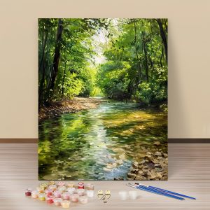 Acrylic Paint By Numbers Landscape Painting By Numbers on Canvas Coloring By Number for Adults Paint Digital Art