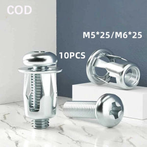 HOHODALINK Baut Jack Nut 10Pcs Set Rivet Plat Metal Mur Baut Drat Sekrup Fisher M4-M6