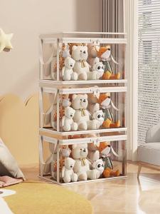 Multifunctional Toy Storage Bag Household Large Capacity Portable Transparent Doll Waterproof Book Plastic Organizer Basket Bag
