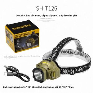 ESMARTER | Đèn Pha LED Siêu Sáng Có Cảm Biến Gắn Trên Đầu Đèn Câu Cá Ban Đêm Ánh Sáng Mạnh Đèn Pin Ngoài Trời Pin Kim Loại Lithium Chống Nước Đi Kèm