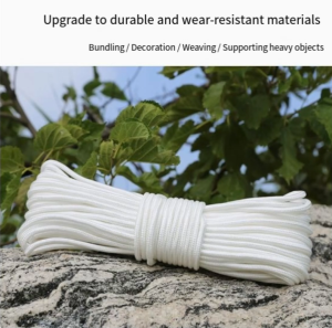 Length 10/20/50M diameter4/ 5/8/10mm white lifting safety rope nylon rope braided rope
