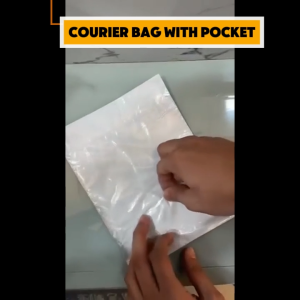 Plastic Courier Bag with Pocket – Flyer Type Sizes S–XL (Sold Per Piece) 1PCS