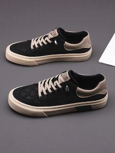 Fashionable Breathable Soft Bottom Slip-On Casual Shoes Mens Trendy Wear-Resistant Rubber Outsole All-Season Solid Color