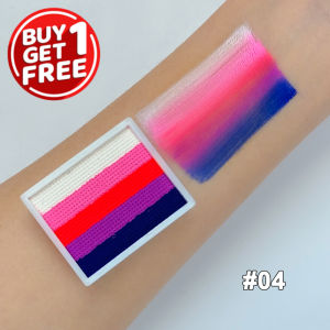 2pcs Rainbow Face & Body Paint8g Split Cake Non-Toxic Paint Makeup Palette-Vibrant Mixed Colors For FestivalsButterfly Makeup