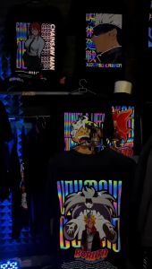CallOut | Kaos Anime Chainsawman Karakter Makima Sablon Reflektif Rainbow Bahan Cotton Combed 24s High Quality