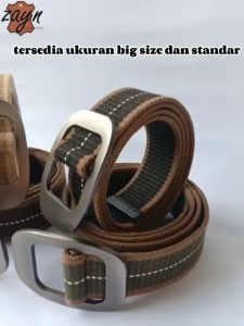 Ikat Pinggang Katun Kanvas Pria dan Wanita Ukuran Jumbo Gesper Bigsize Laki-Laki & Perempuan