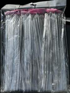 โบว์ริบบิ้น โบว์รูด ริบบิ้นกึ่งสำเร็จรูป โบว์ติดของขวัญ (ยกแพ็ค 100 ชิ้น) ขนาด 50 มม.สีเทา