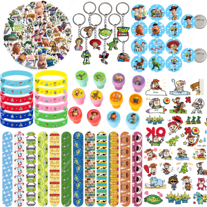 Toy Story Birthday Party Favors Gifts Slap Bracelets Stamps Tattoos Stickers for Kids Goodie Bag Fillers Party Supplies Decorati