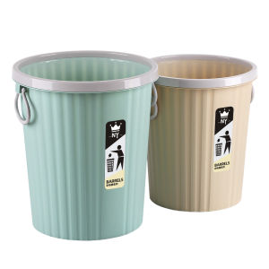 Large Size Uncovered Trash Can for Home Bedroom Kitchen Office Hotel Classification Waste Bin round Barrel Shape Plastic Cans