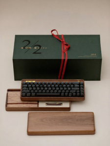 Lofree | Half Walnut Wooden Mechanical Keyboard Bluetooth Yellow Axis