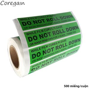 500 Miếng Dán Cửa Sổ Màu Carbon KHÔNG CUỘN LÊN Cảnh Báo Nhãn Thận Trọng 5x1inch Băng Dính Cho Bao Bọc Xe Ô Tô Bao Bì