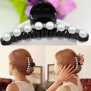 Pearl Hair Clip Diamond Korean Jewelry Elegant Woman Girl Long Kepit Rambut Mutiara Batu Panjang