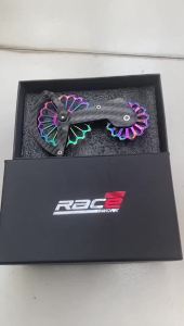 RACEWORK 18T Road Bike Rear Derailleur Carbon Fiber Ceramic Bearing Pulley Guide Wheel Rainbow For SHIMANO R7000 R8000/8050/9100