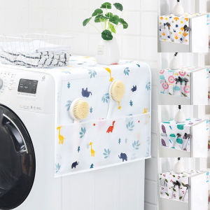 Household Refrigerator Anti-dust Cover Multifunctional Hanging Storage Bag for Washing Machine Top Covers