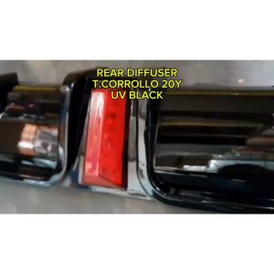 3PCS TOYOTA ALTIS 2019-2022 HAVE LED BRAKE LIGHT DIFFUSER REAR SKIRT BUMPER GUARD